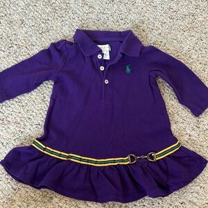 Ralph Lauren 9 month belted purple equestrian dress